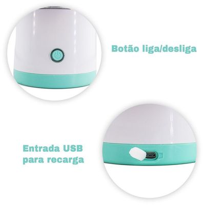 Espremedor Extrator Suco Laranja Limão Frutas Portatil Usb verde