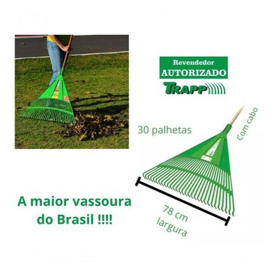 Vassoura Rastelo Ancinho Extra Grande Trapp Vs7830 Jardim