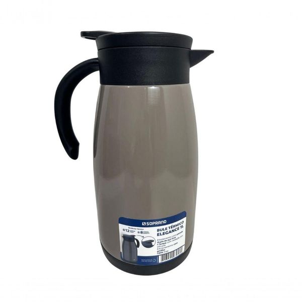 Bule Térmico Soprano 1 Litro Aço Inox Com Gatilho Fendi