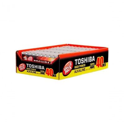 Pilha Alcalina Aaa 1,5v Lr03gcp (c-40 Pilhas) Toshiba