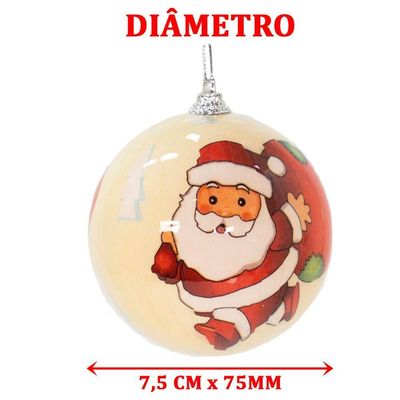 Kit 36 Bola De Natal árvore De Natal Papai Noel Enfeite 75mm