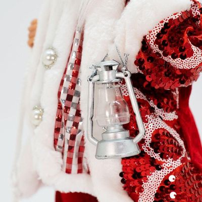 Decoração Boneco Papai Noel Colecionável Musica Festivo 45cm