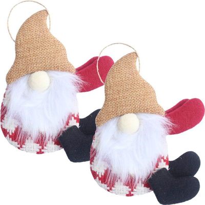 Kit 10 Boneco Pendente Gnomo Artesanal Elegante árvore Natal
