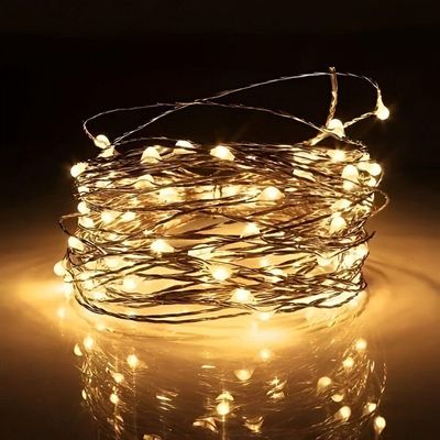 Pisca Fio Led Luz Amarela 200 Lâmpadas Usb Natal Música 20m