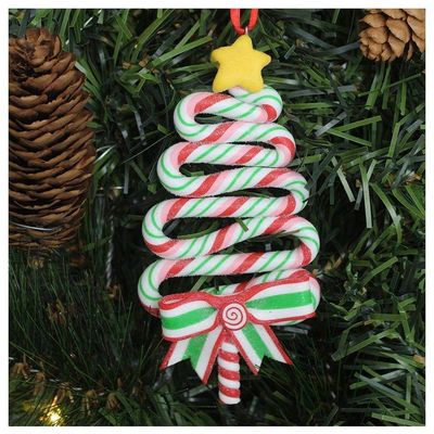 Kit 10 Enfeite Pendente Para árvore De Natal Pinheirinho 13,5cm