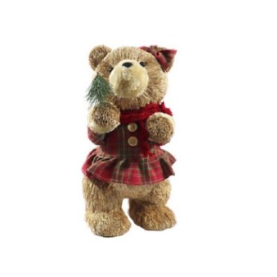 Enfeite Natalino Isopor Ursa 25cm X 20cm X 36cm