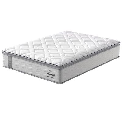 Colchão de Casal Probel Amsterdã D33 com Molas Ensacadas e Pillow Top 34x138x188 - Branco/Preto