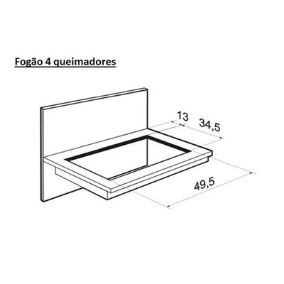 Cooktop 4 Bocas a Gás com Acendimento Superautomático Fischer Preto Bivolt 1519-5713