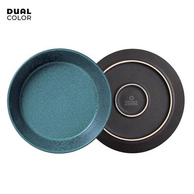 Conjunto com 6 Pratos Fundos Porto Brasil Neo Night Sky em Stoneware 19,5 cm  Azul