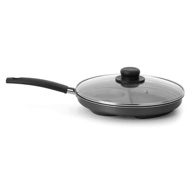 Frigideira Multiflon Breakfast Antiaderente Ultra 7 Grafite com Tampa - 27 cm