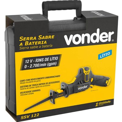 Serra Sabre Bateria 12V Fonte Bivolt Automático SSV 122 Vonder