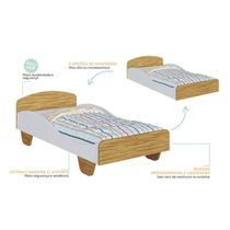 Mini Cama Infantil Sol Branco - Peroba