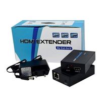 Extensor Hdmi x Rj45 Rede Cat5 Cat6 3d 1080p Bivolt 60 Metros