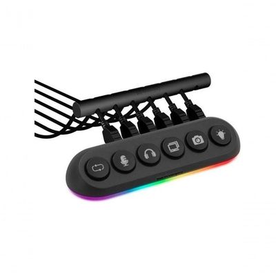 Hub Usb 5 Portas 3.0 Streamplify Deck 5 Preto Rgb