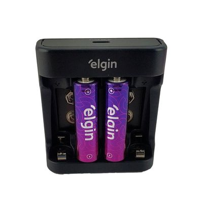 Carregador Inteligente De Pilhas Aa/aaa E Bateria 9v Elgin