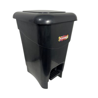 Coletor Cesto Lixeira De Pedal 40 Lt Plasnew Preto