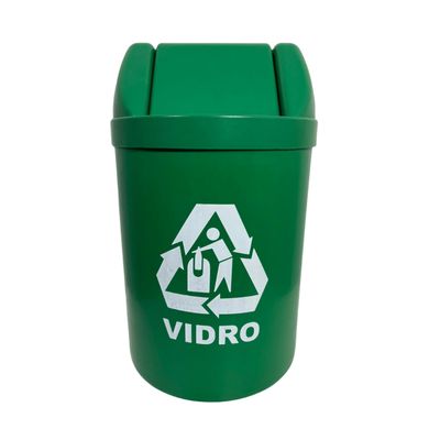Cesto Coletor Lixeira Vai Vem 14 Lt Reciclavel Vidros Bralimpia