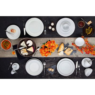 Aparelho de Jantar, Chá e Sobremesa 30 Peças Germer Diamante em Porcelana – Branco