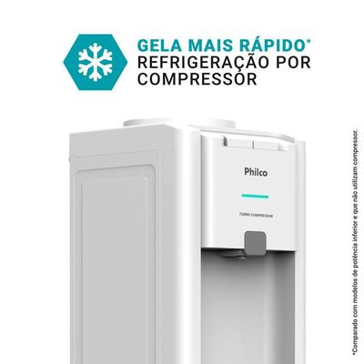 Bebedouro de Água Philco PBE80A com Sistema Eletrônico e Gás Refrigerante R600a - Branco Branco / 110