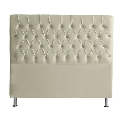 Cabeceira De Cama Box Paris Casal 140 Cm Botão Strass Suede Porcelana Do Lar Móveis