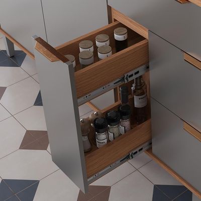 Cozinha Compacta Astra - 2,40m 10 Portas E 4 Gavetas - Lukaliam Móveis Cinza