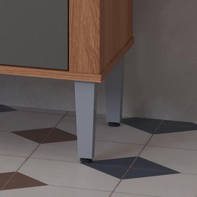 Cozinha Compacta Astra - 2,40m 10 Portas E 4 Gavetas - Lukaliam Móveis Cinza