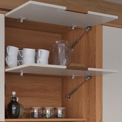Cozinha Compacta Astra - 2,40m 10 Portas E 4 Gavetas - Lukaliam Móveis Bege