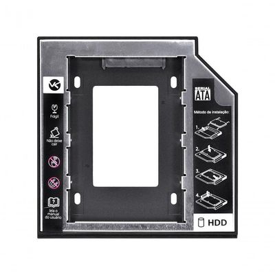 Adaptador Caddy Para Hd Ou Ssd Gaveta Dvd Notebook Sata 9.5mm Ac-95