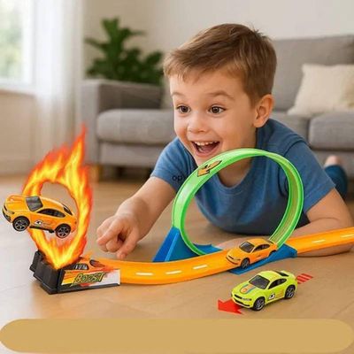 Pista De Corrida Com Looping 360º Carrinho De Fricção