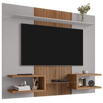 Painel Suspenso TV 55 Polegadas 163 Cm Atlas Bechara Off White Cinamomo