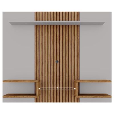Painel Suspenso TV 55 Polegadas 163 Cm Atlas Bechara Off White Cinamomo