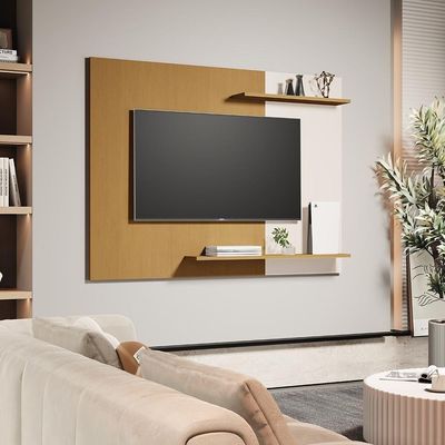 Painel Menfis - Tv Até 50'' Mdp 1 Porta E 1 Gaveta Nature-off White - Sal Movelaria