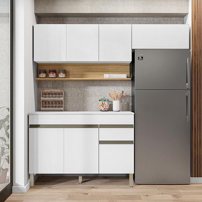 Cozinha Modulada 3 Pecas Balcao Com Tampo Line Ktp Supremo Cp Freijo