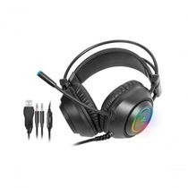 Headset Gamer Fortrek Crusader P2 + Usb Rgb Preto