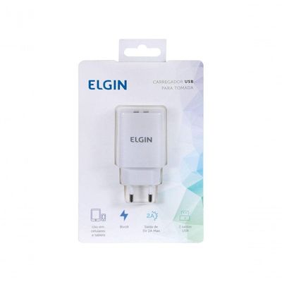 Carregador De Tomada Com 2 Saida Usb 5v 2.1a, Bivolt