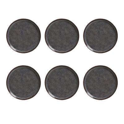 Conjunto de Pratos de Sobremesa Porto Brasil Bio Titanium com 6 peças - Azul