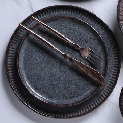 Conjunto de Pratos de Sobremesa Porto Brasil Bio Titanium com 6 peças - Azul