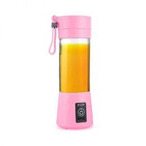 Mini Liquidificador Portátil Com Bateria Recarregável - Rosa