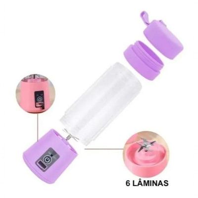 Mini Liquidificador Portátil Shake Recarregavel - Roxo