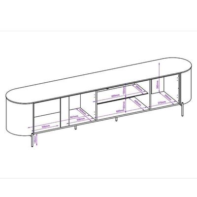 Rack Bancada Com Painel Ariana Off White – Dj Móveis