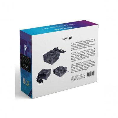 Fonte Atx Evus R600 600w Reais