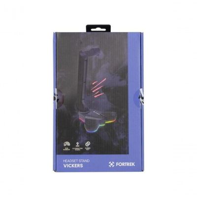 Suporte Para Headset Fortrek Vickers Rgb Preto