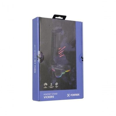 Suporte Para Headset Fortrek Vickers Rgb Preto