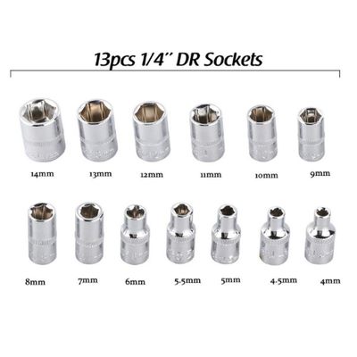 Conjunto Kit Ferramentas Soquete 1-4 46pçs Reparos