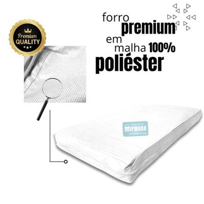 Capa Colchão Solteiro Impermeável Hospitalar Com Zíper - Branca 88x188x14cm