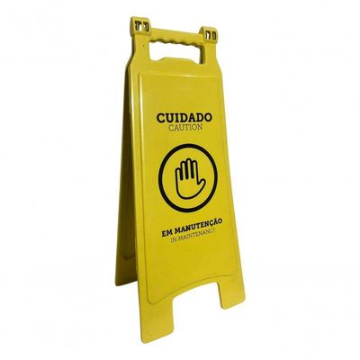 Placa De Sinalização Limpeza Em Manutenção Star Clean