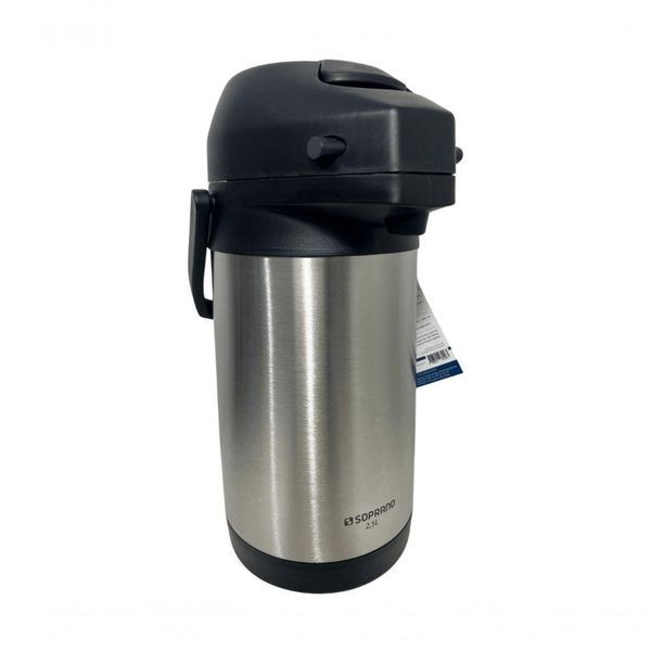 Garrafa Termica Pressão Inox Soprano Excelence 2,5 Lt