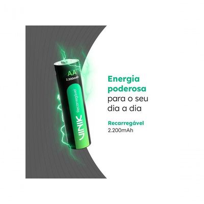 Pilha Recarregável Aa C-4 - 2200mah 1.2v - Vp2ab4r