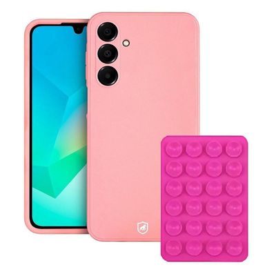 Capa Silicon Veloz Para Samsung Galaxy A16 5g + Ventosa - Rosa - Gshield