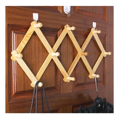 Gancho Parede Retratil Madeira 32cm (1un)
